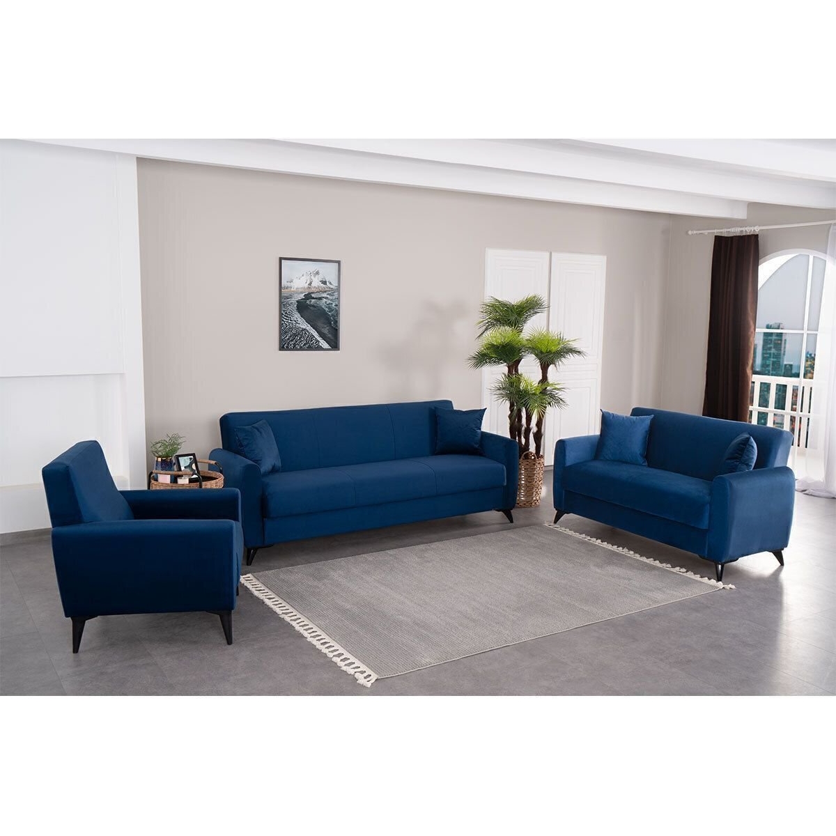 Kilim Mobilya Dove Yüksek Ayaklı 3 2 B Koltuk Takımı Krem - Görsel 8