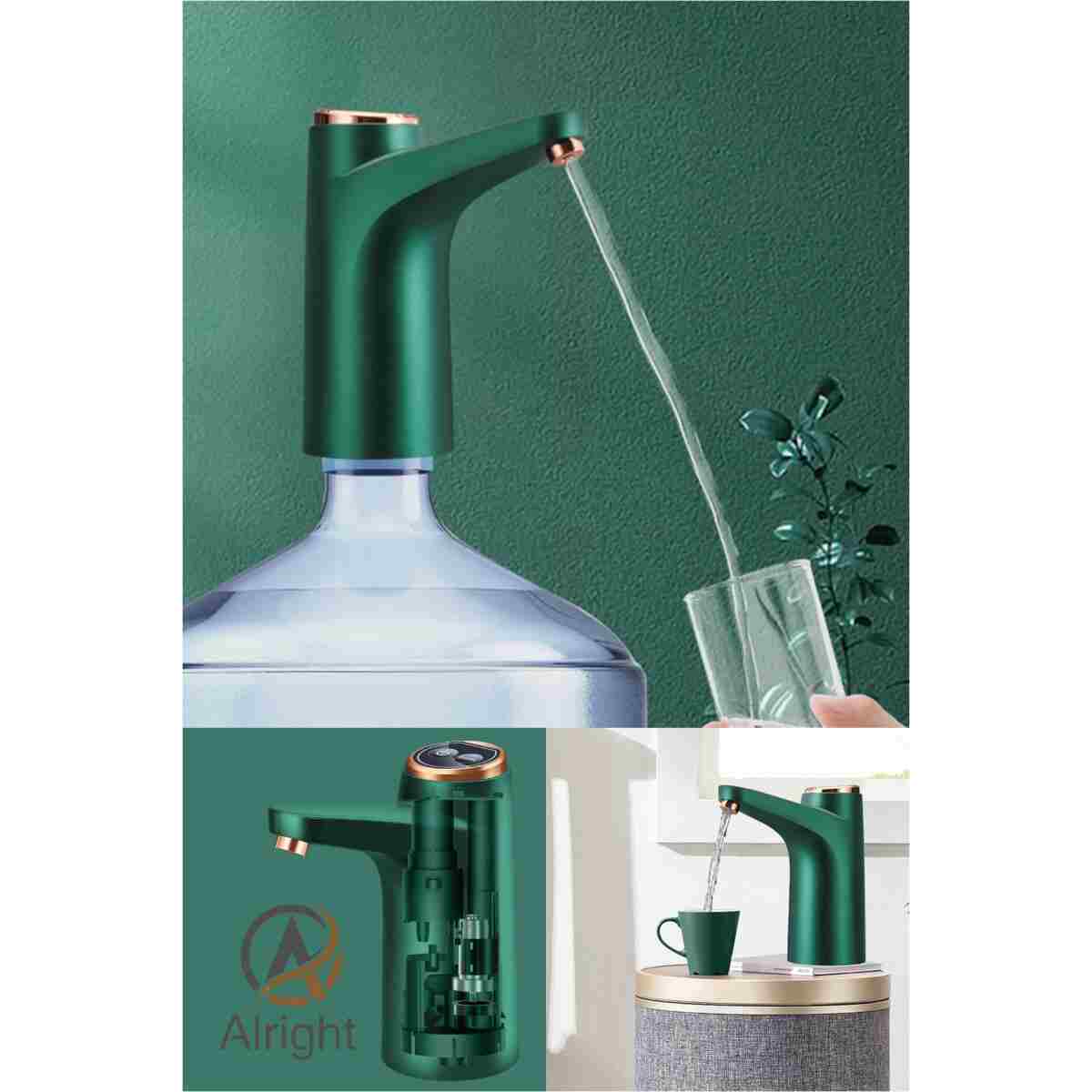 Alright Yeni Nesil Damacana Pompası Tuşlu Limit Ayarlı Su pompası Taşınabilir Tasarım (carboy pump) - Görsel 9