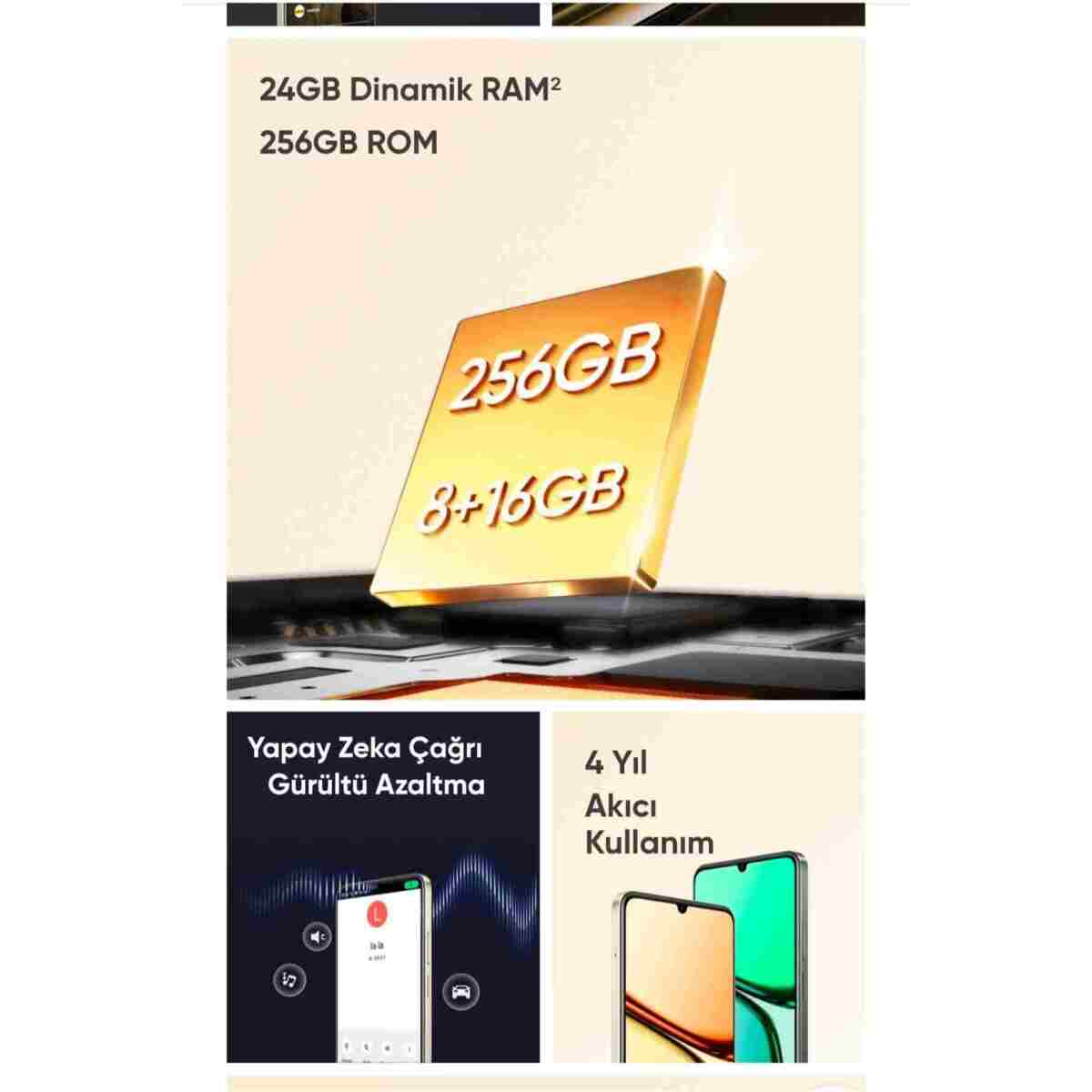 realme C61 8gb 256gb Yeşil Cep Telefonu ( Türkiye Garantili) - Görsel 12