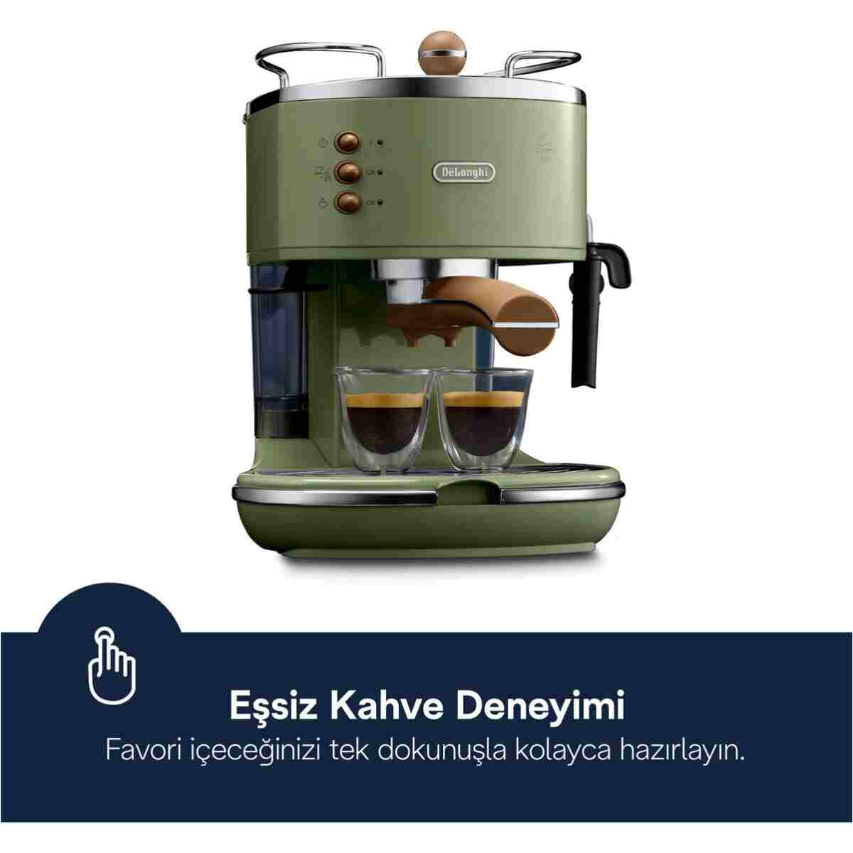DELONGHİ Icona Vintage Manuel / Barista Tipi Espresso Makinesi Ecov 311.gr - Görsel 3
