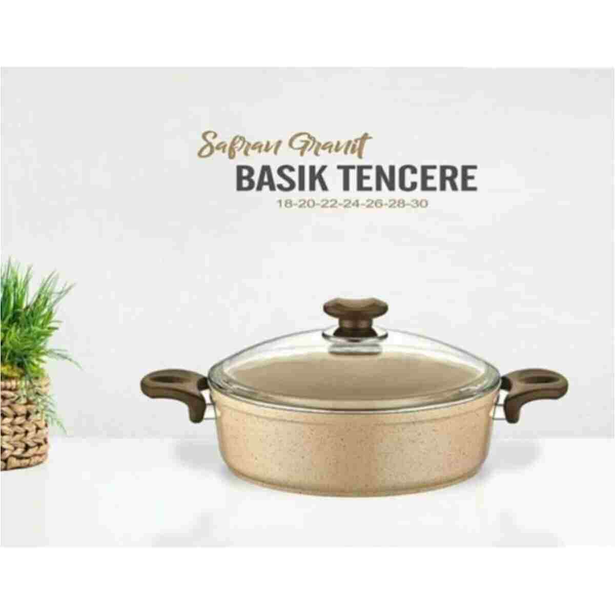 gülsan Safran Granit Tencere Basık Pilav Tenceresi 24 CM - Görsel 5