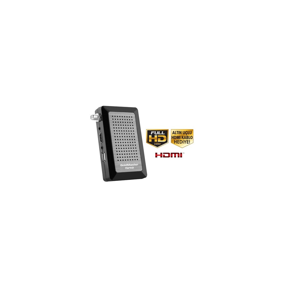 Goldmaster Micro HD-HERKÜL Uydu Alıcısı Full HD Görüntü Kalitesiyle HDMI Bağlantı Özellikleri