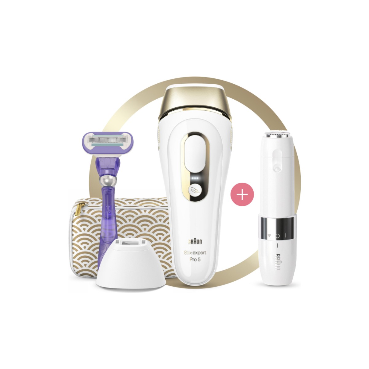 Braun Silk·expert PL5139 Yeni Nesil IPL Epilasyon Cihazı 400.000 Atım ve Braun FS1000 Yüz İçin Mini Düzeltici