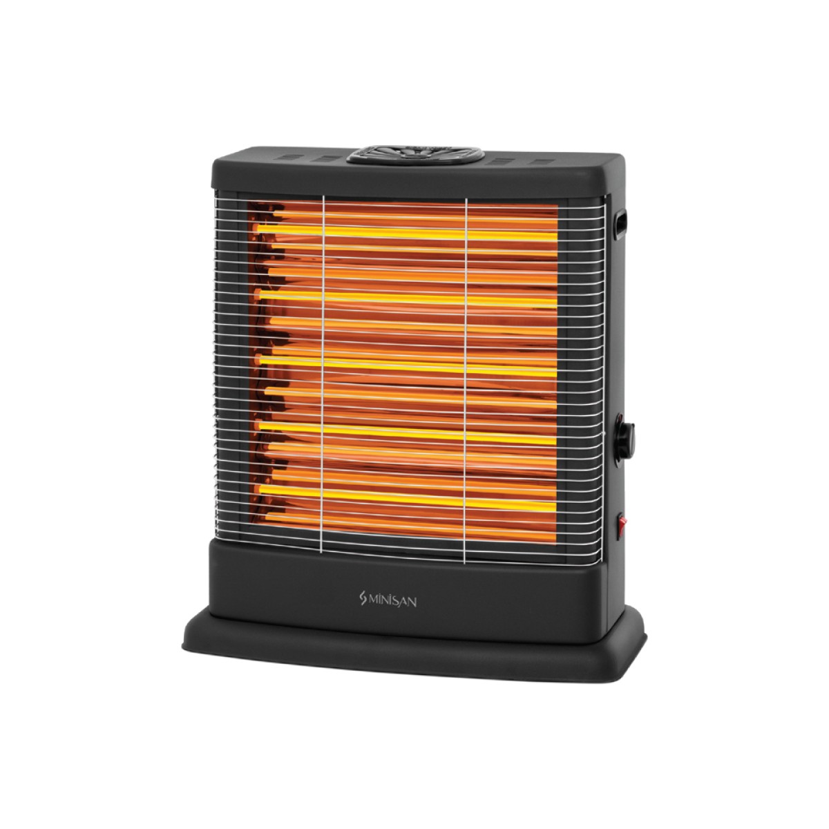 Minisan Maxi 5 Çubuklu Elektrikli Soba Isıtıcı Termostatlı+Emniyetli