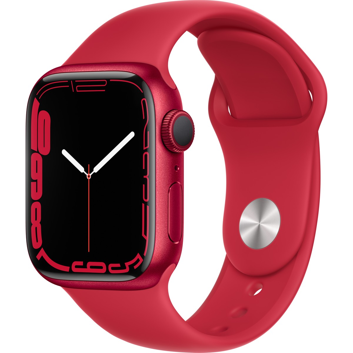 Apple Watch Seri 7 Gps, 41MM Kırmızı Alüminyum Kasa ve Kırmızı Spor Kordon - Regular MKN23TU/A