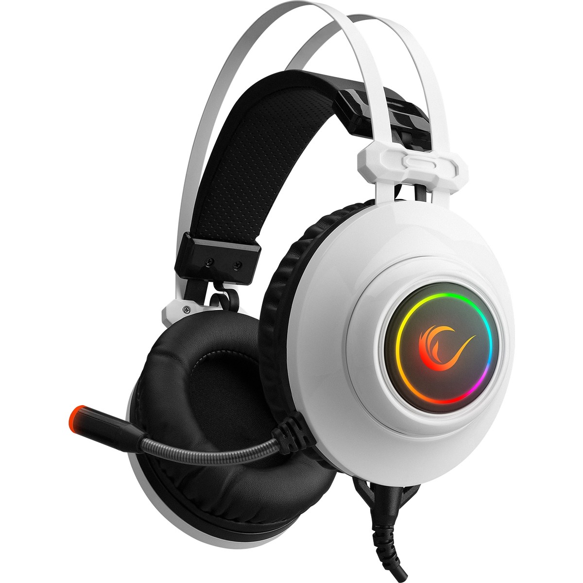 Rampage RM-K1 PULSAR Beyaz Usb 7.1 Surround+Titreşim RGB Işık Efektli Gaming Oyuncu Mikrofonlu Kulaklık