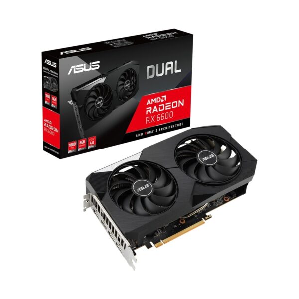 Asus RADEON DUAL RX 6600 8GB 128bit GDDR5 2491Mhz OC  HDMI 3xDP (DUAL-RX6600-8G) EKRAN KARTI