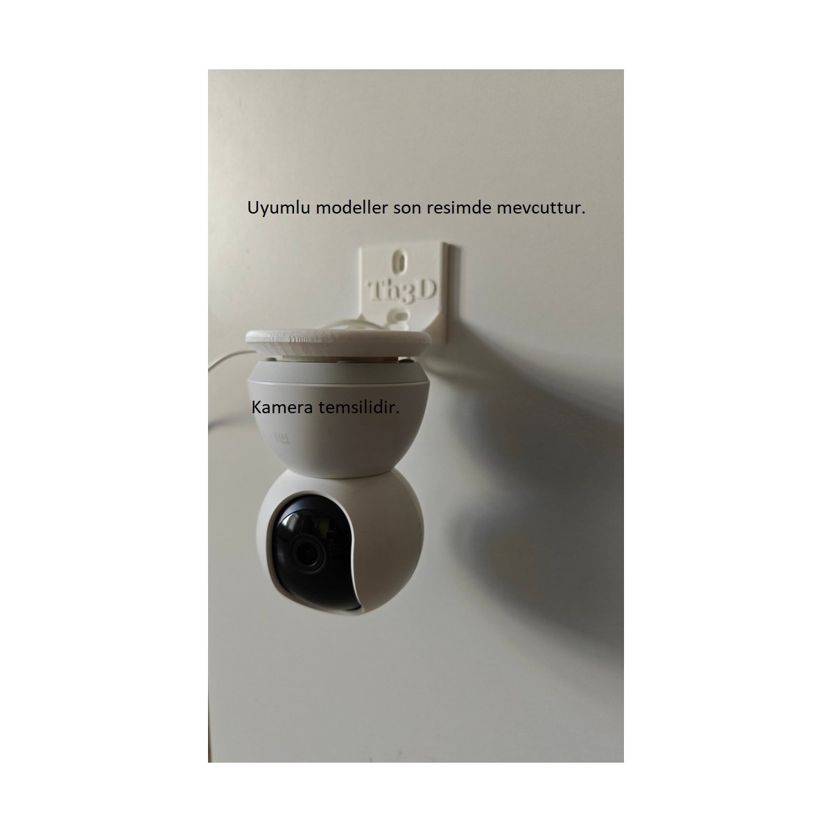 TH3D Xiaomi Home ve Tp-Link Tapo Uyumlu Duvar Montaj Aparatı (Kamera Dahil Değil.)