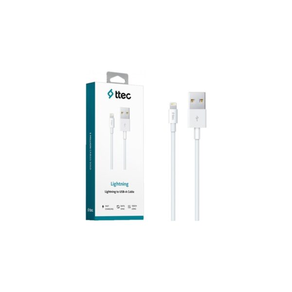 Ttec Lightning 2A USB 1m iPhone Kopmaz Hızlı Şarj ve Senkronizasyon Data Kablosu