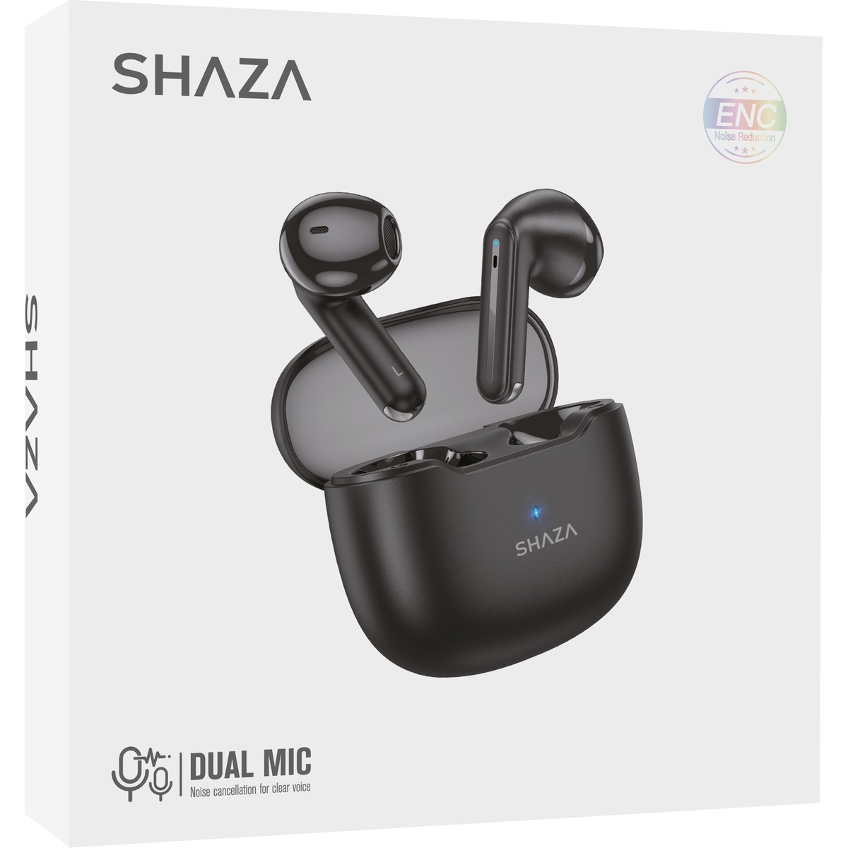 Shaza Air7 Gürültü Azaltma Enc 4 Mikrofonlu Bluetooth 5.3 Tws Kulaklık Siyah