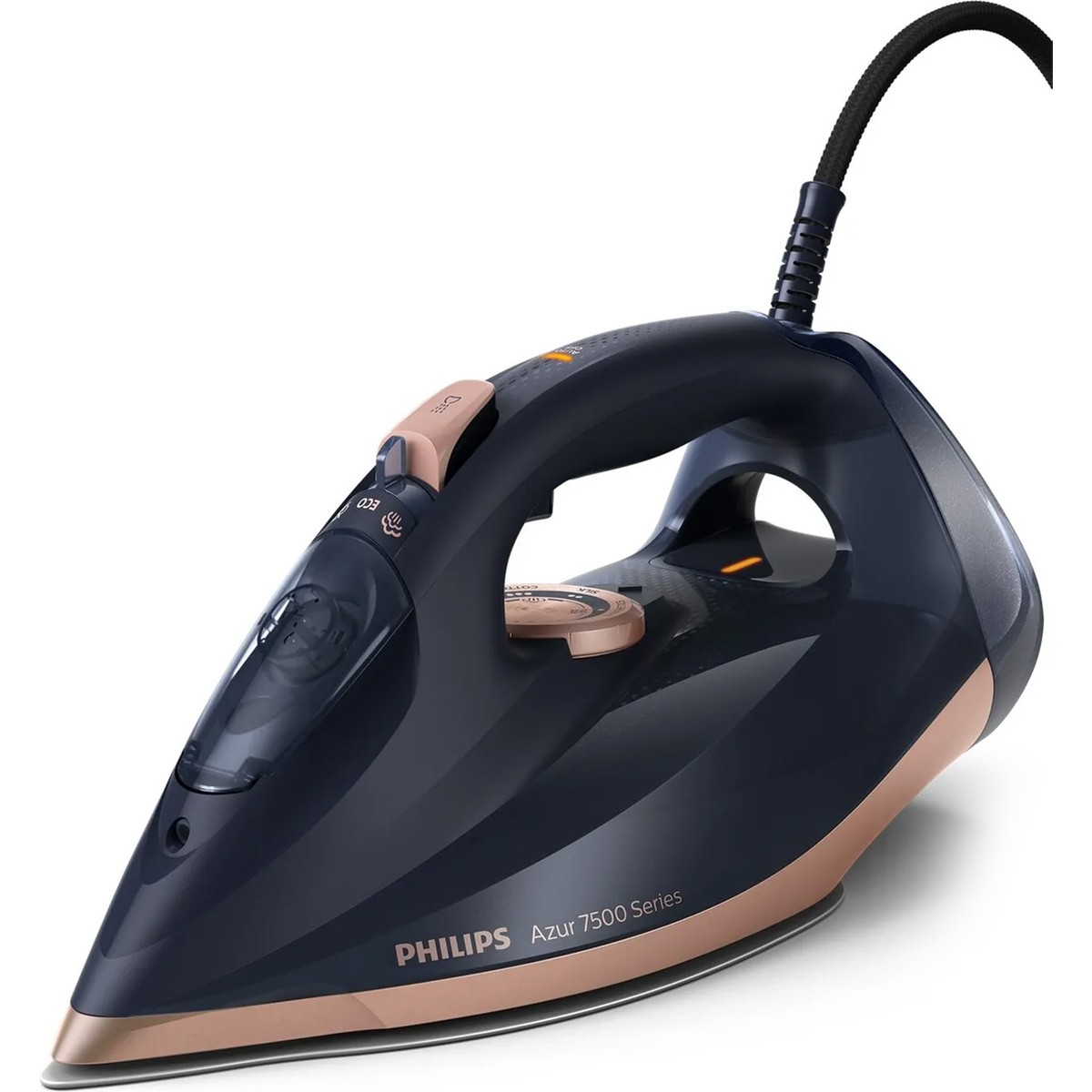 Philips 7500 Serisi Buharlı Ütü, 3200W, 55 g/dk Sürekli Buhar, SteamGlide Elite, 260 g Şok Buhar, Mavi/Altın Rengi, DST7510/80