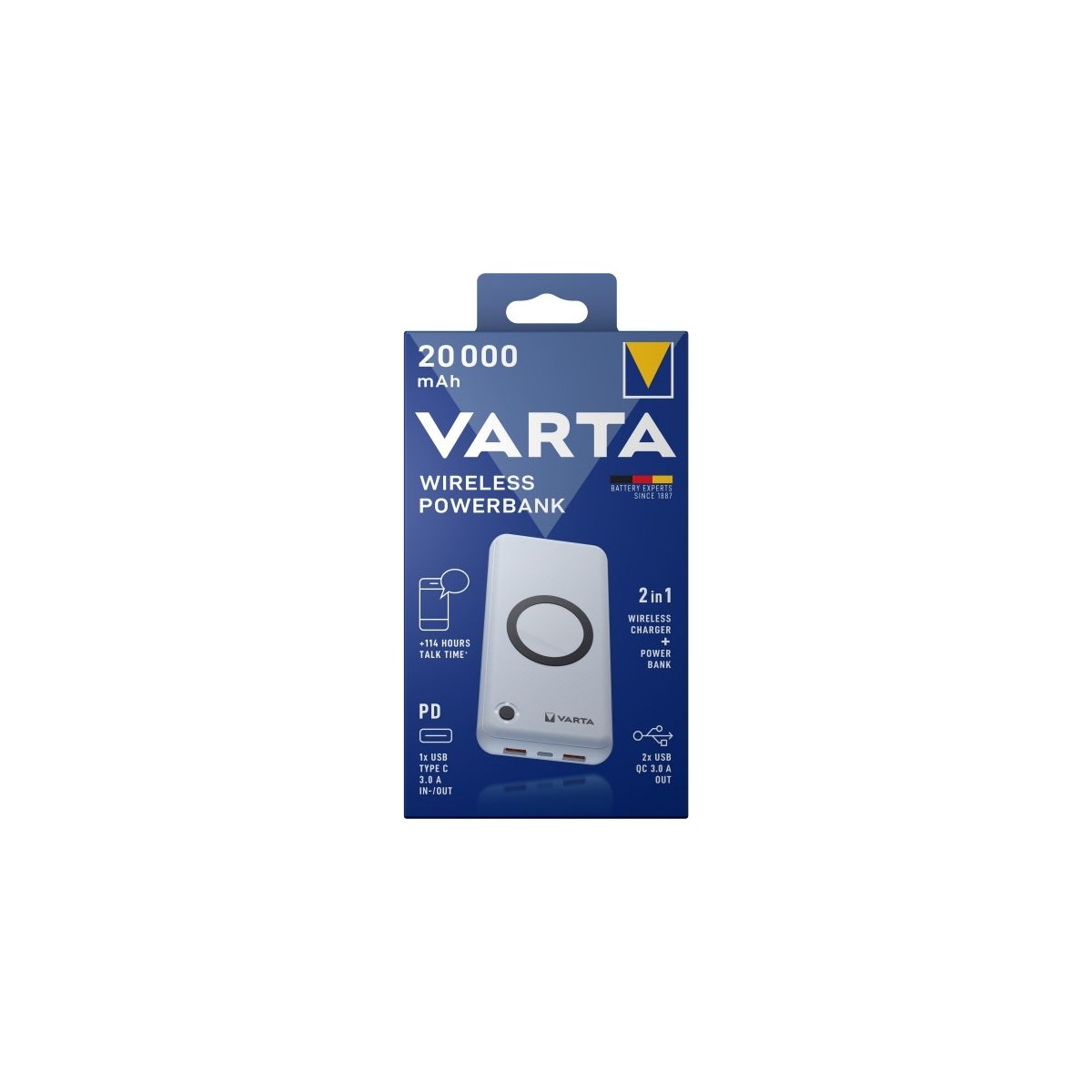 Varta Kablosuz Wireless Power Bank 20.000 Mah Hızlı Şarj Özellikli