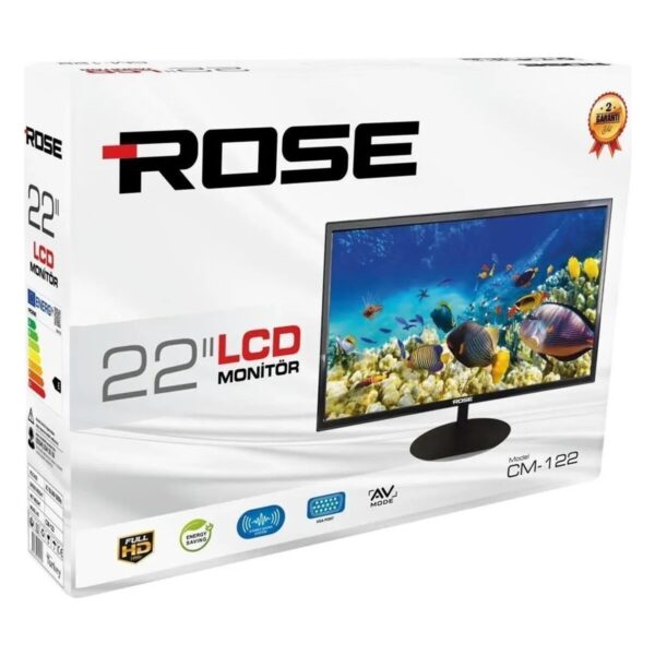 Rose Ekran-122 22" 55 Ekran HD Ready LCD TV 1366 x 768 Çözünürlük ile LED Ekran