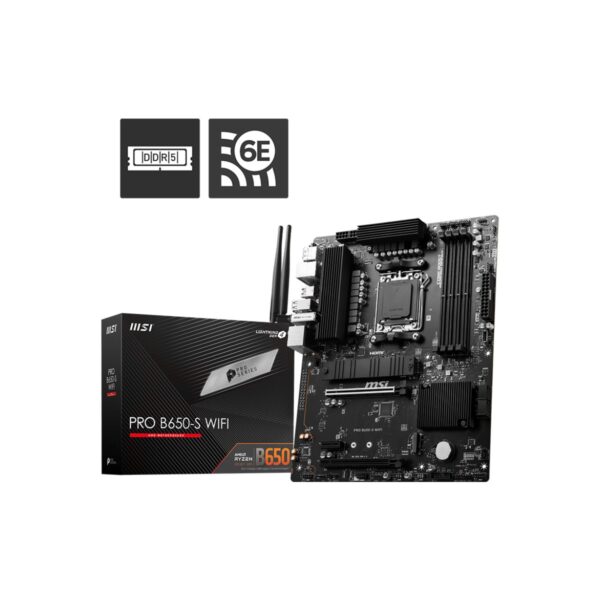 MSI MB PRO B650-S WIFI AM5 DDR5 7200MHZ(OC) HDMI DP M.2 USB3.2 2.5G LAN WI-FI 6E ATX