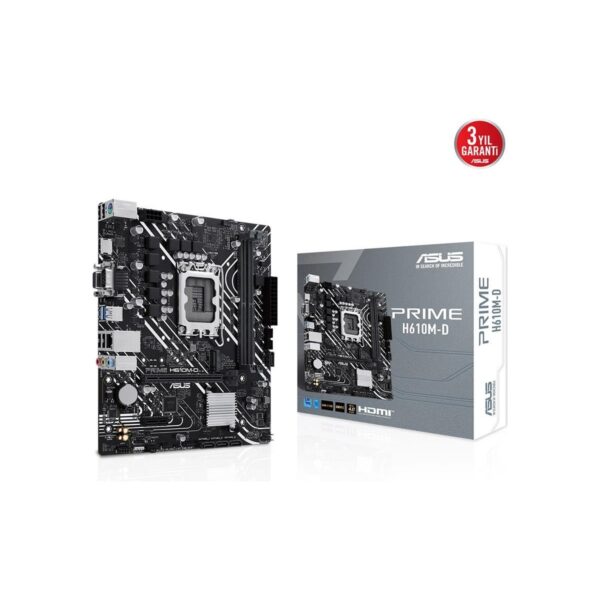 ASUS PRIME H610M-D Intel H610 LGA1700 DDR5 5600 HDMI, Analog M2 USB3.2 COM mATX