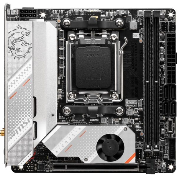 MSI MB MPG B650I EDGE WIFI AM5 DDR5 7200MHZ(OC) HDMI M.2 USB3.2 2.5G LAN WIFI 6E Mini-ITX