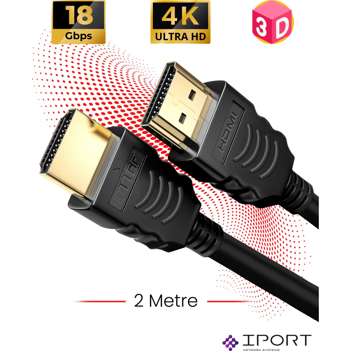 Ttaf HDMI Kablo 2 Metre 4K Ultra HD 60 Hz Ses ve Görüntü Aktarım Yüksek Hızlı Bağlantı