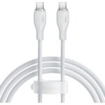 Baseus Pudding Serisi Type-C to Type-C 100W Süper Hızlı, Android, İPhone 15, Macbook, iPad Serileriyle Uyumlu 120 Cm şarj ve Data Aktarım Kablosu