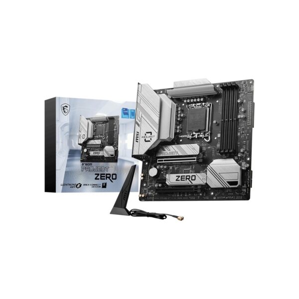 MSI B760M Project Zero WIFI DDR5 7800MHz (OC) RGB M.2 1700p mATX Anakart