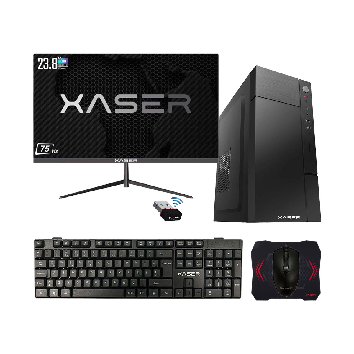 Xaser XSR417 I7 3770 16GB Ram 512GB SSD 23.8" Monitör Ofis Hazır Sistem