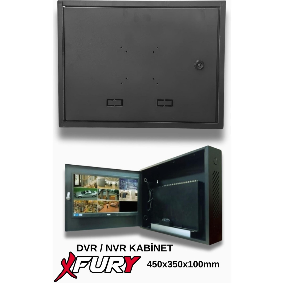 FURY Dvr/Nvr Cctv Rack Kabinet Ve Monitör Koruma Kutusu 1u 19 '' W 45 H 35 D 10