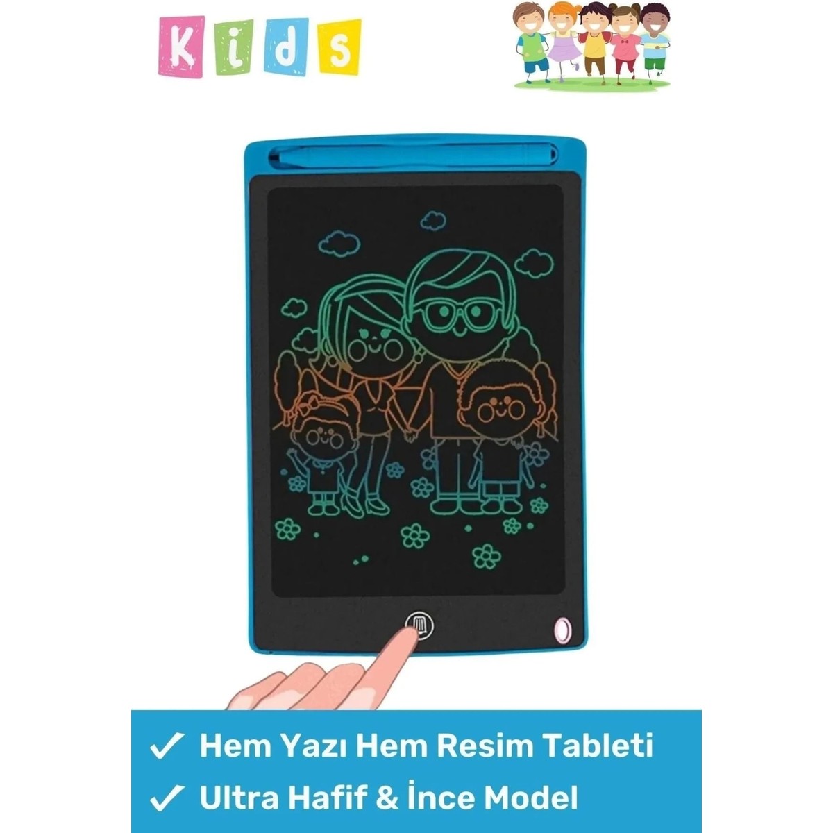 Carlburn Premium LCD Ekranlı Kalemli Dijital Çizim Tableti Yazı Tahtası Boyama Resim Akıllı Tablet 8,5 Inç