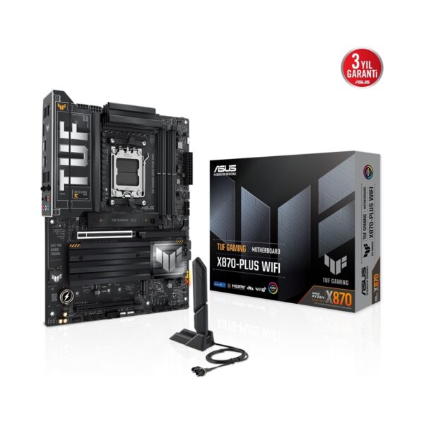 ASUS TUF GAMING X870-PLUS WIFI AMD X870 AM5 DDR5 8000 HDMI 2xUSB4 4x M2 USB3.2 WiFi 7 + BT AURA RGB 2.5Gbit LAN ATX
