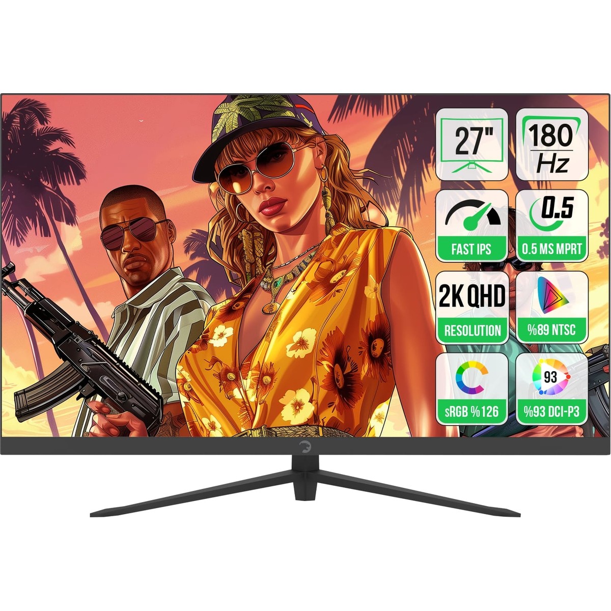 Gamepower 27" Sonic T80 Flat Fast IPS 180HZ 0.5ms Qhd 2k Gaming Monitör (Sıfır Ölü Piksel Garantili)