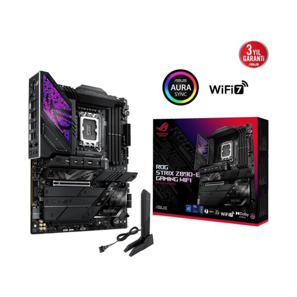 ASUS ROG STRIX Z890-E GAMING WIFI Intel Z890 LGA1851 DDR5 8800 DP HDMI 2xUSB4 7x M2 USB3.2 WiFi 7 + BT AURA RGB 5Gbit LAN ATX