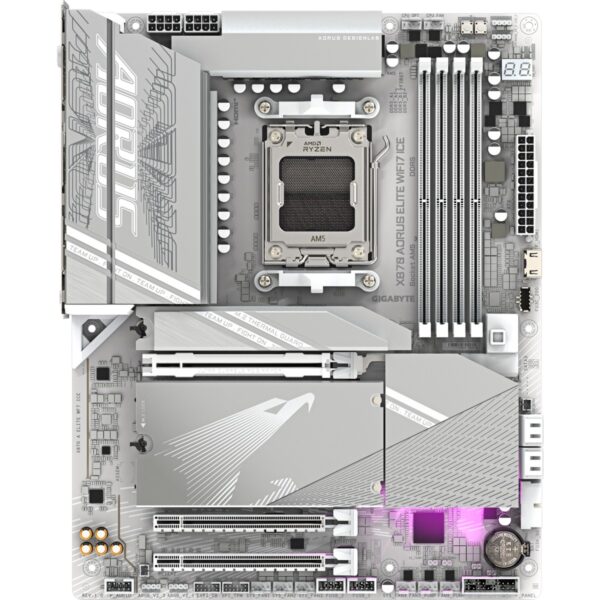 Gigabyte Gıgabyte X870 A Elıte Wf7 Ice Atx Anakart, Amd X870 Chipset, Ddr5 Bellek, Am5 Soket Tipi