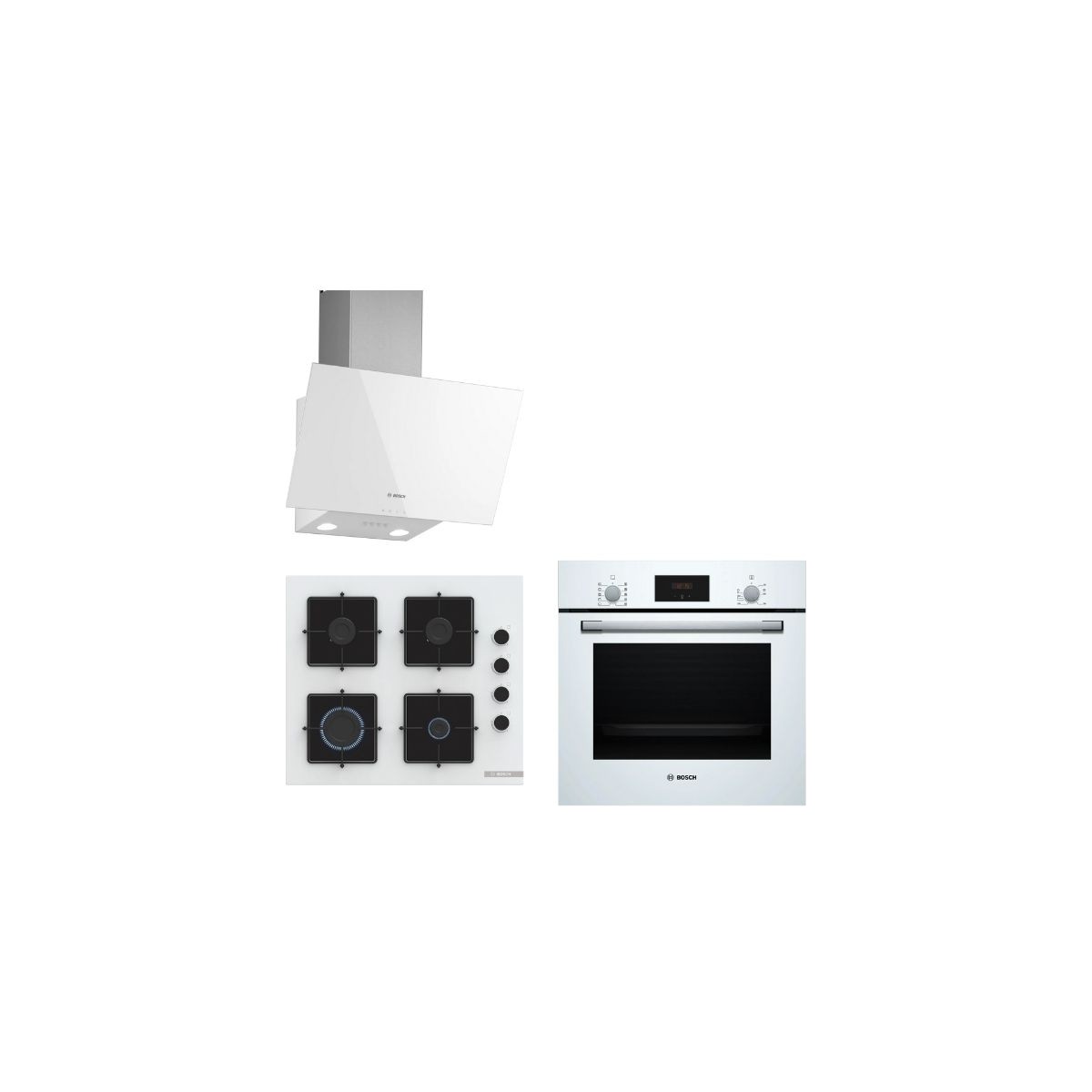 Bosch Beyaz 3'lü Ankastre Set 298 HBF512BW1T POP6C2P30O DWK63PJ20T Enerji Sınıfı D Modern Tasarım