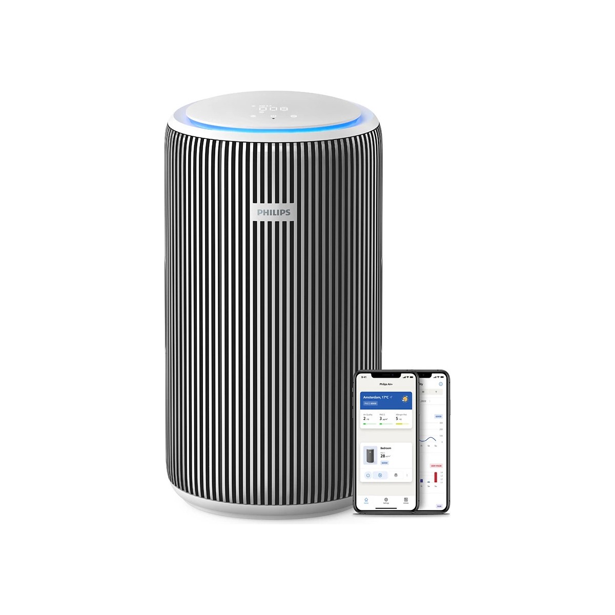 Philips 3200 Serisi Hava Temizleyici, 135 m2'ye Kadar Etkili, 520 m³/sa temiz hava hızı (CADR), Air+ Uygulaması ile Uzaktan Kontrol, AC3220/10