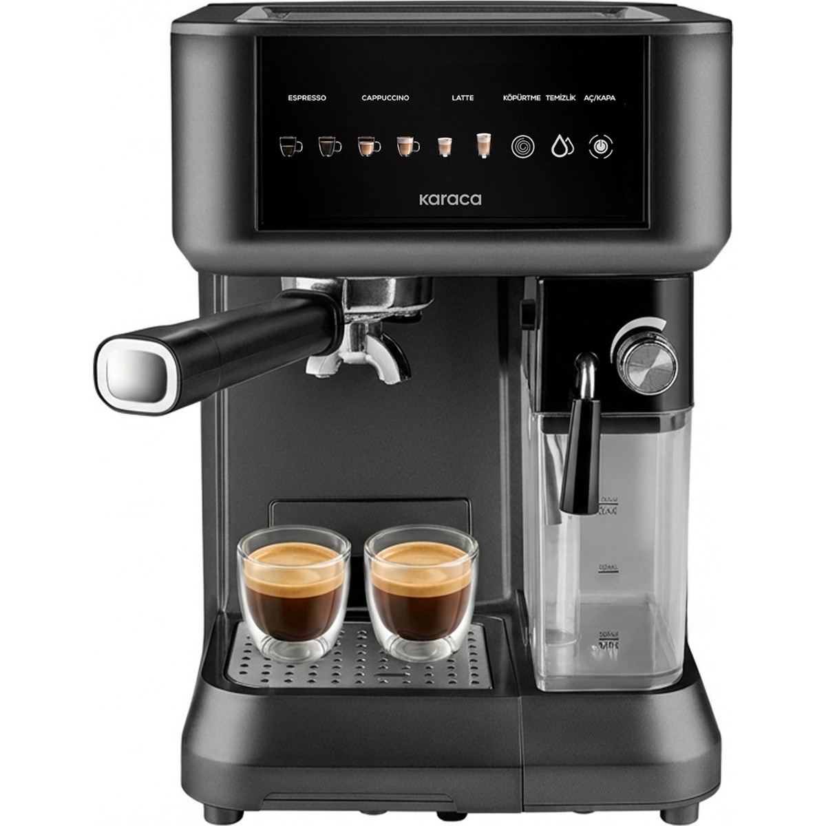 Karaca Mycaffe Barista S10 Entegre Süt Hazneli Otomatik Espresso Latte ve Cappuccino Mak. Matteblack