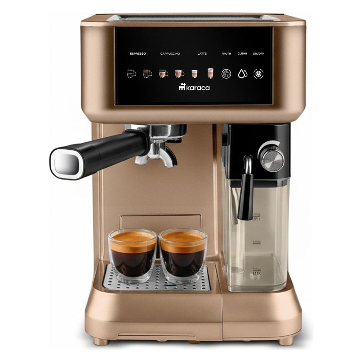 Karaca Mycaffe Barista S10 Entegre Süt Hazneli Otomatik Espresso Latte Cappuccino Mak. Walnut Brown