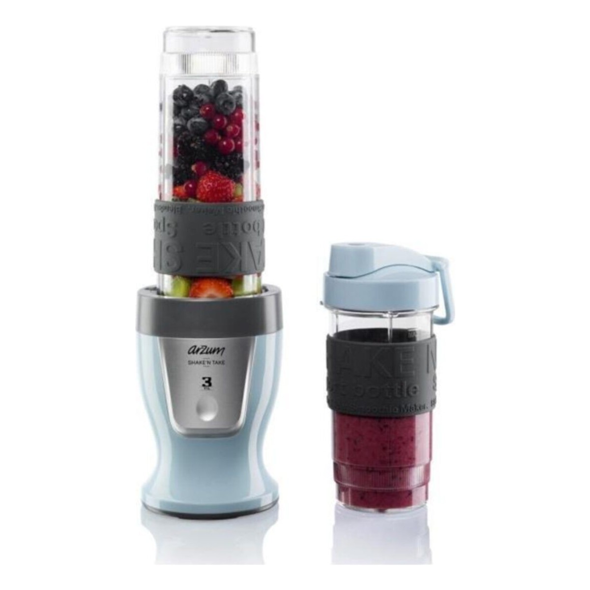 Arzum AR1032 Shake’n Take El Tipi Blender 300 W 570 ml Kapasite ile Buz Kırma Fonksiyonu Mavi (Misty)