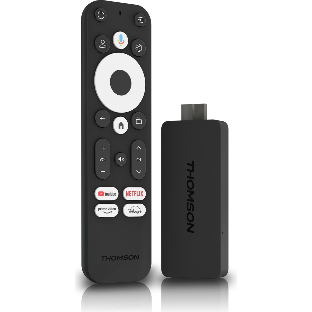 THOMSON Streaming Stick 140 TV Stick 4K UHD Dolby Atmos Chromecast Android TV Media Player