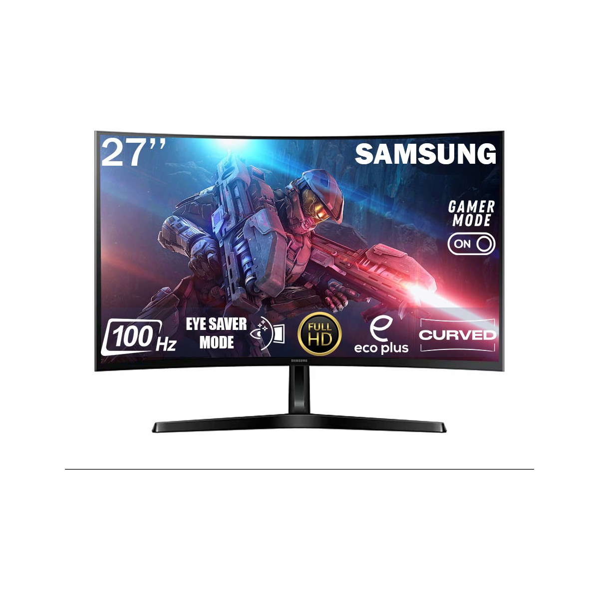 Samsung Essential S3 27" 4 Ms 100 Hz Full HD Curved LED Monitör LS27D366GAUXUF