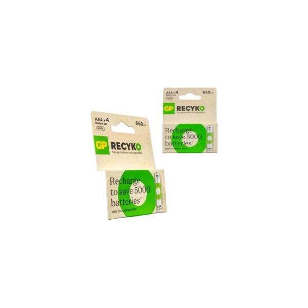 Moda Piraye Gp Recyko 650 Mah R03 Aaa Şarjlı 4lü Ince Kalem Pil GP65AAAHCER21-2TLB2