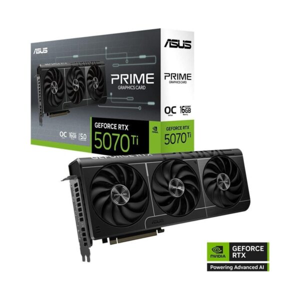 ASUS PRIME-RTX5070TI-O16G-NVIDIA-GEFORCE-RTX 5070 TI-16GB GDDR7-256bit--OC-2xHDMI-3xDP-DLSS4 EKRAN KARTI