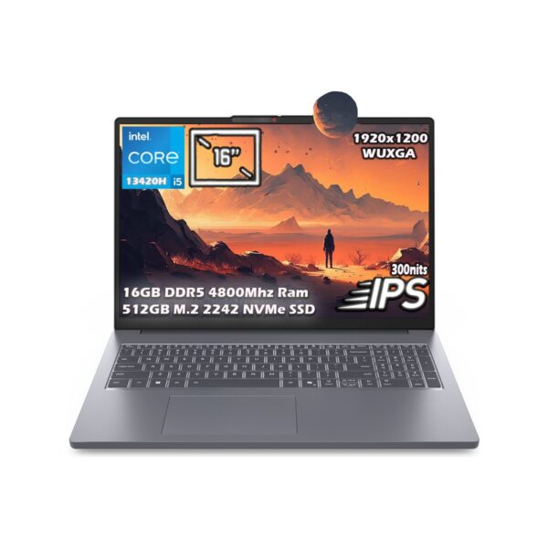 Lenovo Ideapad Slim 3 16IRH10 Intel Core i5 13420H 16GB DDR5 Ram 512 GB SSD 16'' WUXGA IPS Panel Freedos Taşınabilir Bilgisayar 83K20073TR