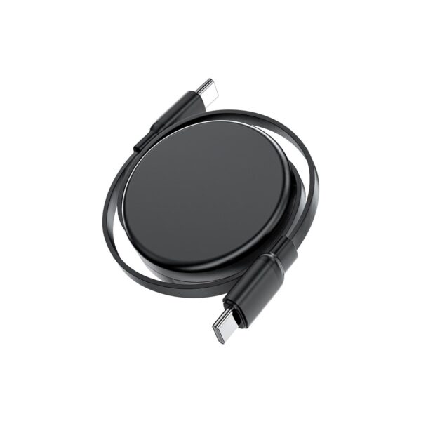 Acefast USB-C to USB-C Makaralı Kablo 60W Güç 0.8 Metre PPS 2.0 - Super Hızlı Şarj - Apple Uyumlu Type-C Şarj Data Kablosu - C13-03 (Acefast Türkiye Garantili)