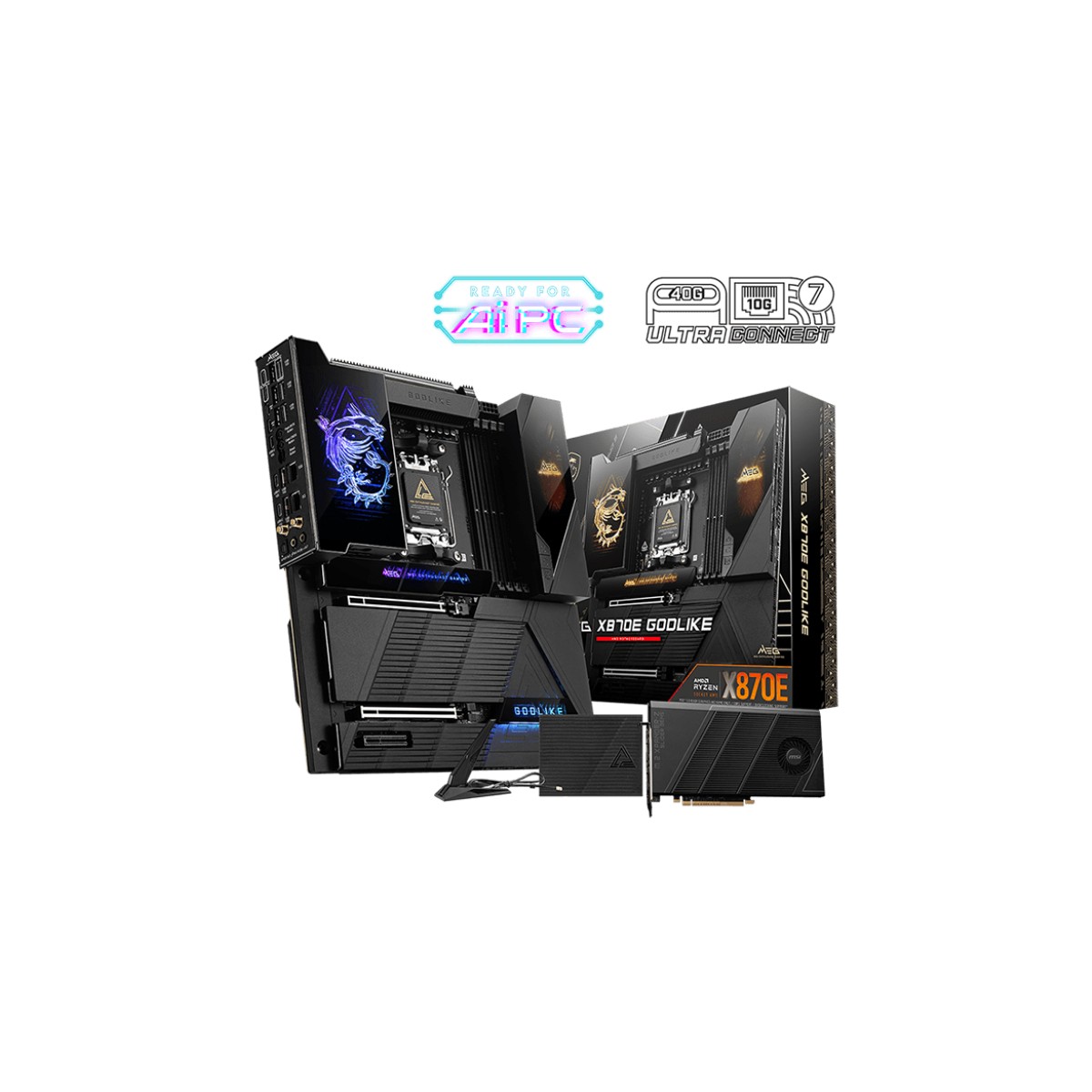 MSI Msı MB Meg X870E Godlıke Am5 Ddr5 9000MHZ(OC) Usb4 7x M.2 2x Dp 1X10G, 1x 5g  Lan Wıfı 7 Rgb Atx