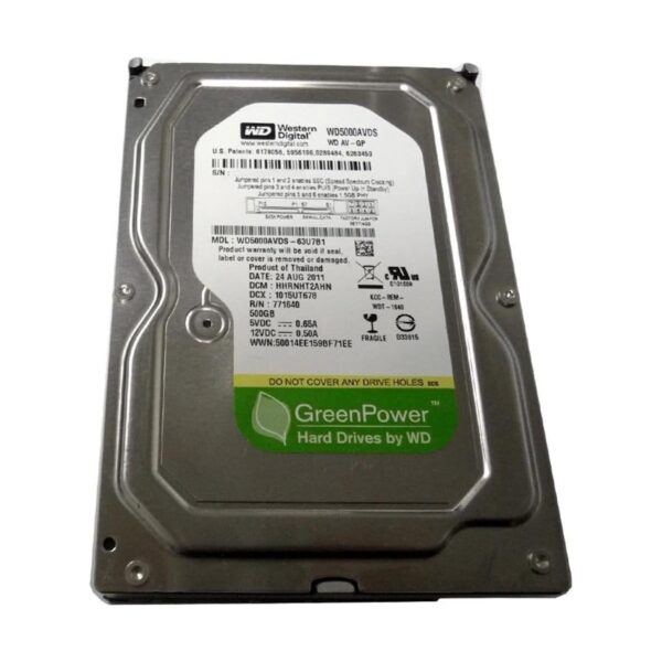 Wd 500GB WD5000AVDS Sata 3.0 5400 3.5" Rpm Hard Disk