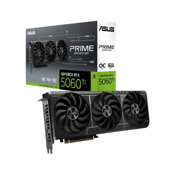 ASUS PRIME-RTX5060TI-O16G-NVIDIA-GEFORCE-RTX 5060 TI-16G-16GB GDDR7-128bit--OC-HDMI-3xDP-DLSS4 EKRAN KARTI