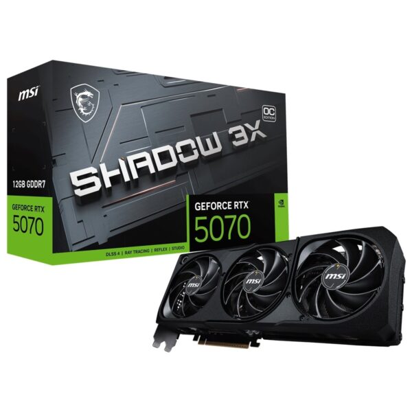 MSI Msı VGA Geforce Rtx 5070 12G Shadow 3x Oc RTX5070 12GB Gdrr7 192B DX12 Pcıe 5.0 X16 (3xdp 1xhdmı)
