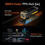 Aohi Starship 27.600 Mah 240W Pd3.1 Powerbank, Akıllı Dijital Göstergeli 2si1 Arada Taşınabilir Hızlı Şarj Cihazı, Şarj Istasyonu, Siyah - Görsel 2