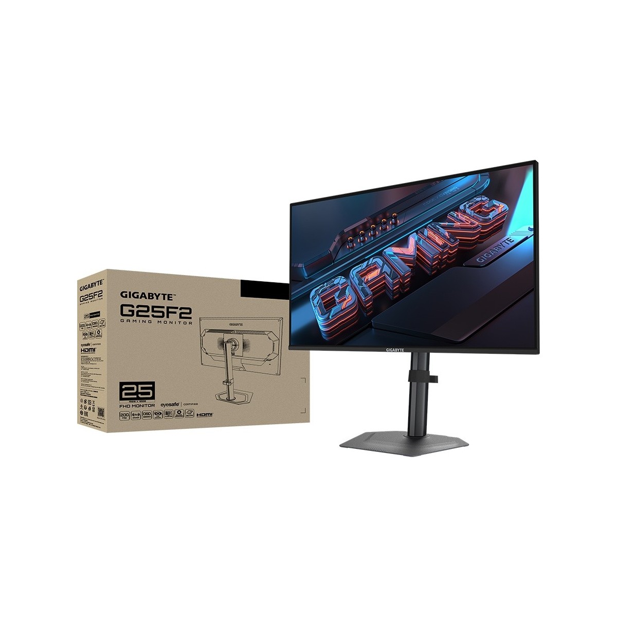 Gigabyte Gıgabyte 24.5" G25F2 200Hz 1ms Ss IPS Full Hd Freesync Hdr Pivot Flat Gaming Monitör