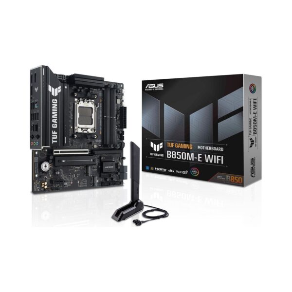 ASUS TUF GAMING B850M-E WIFI AMD B850 AM5 DDR5 8000 2xDP HDMI 3x M2 USB3.2 WiFi 6E + BT AURA RGB 2.5Gbit LAN mATX