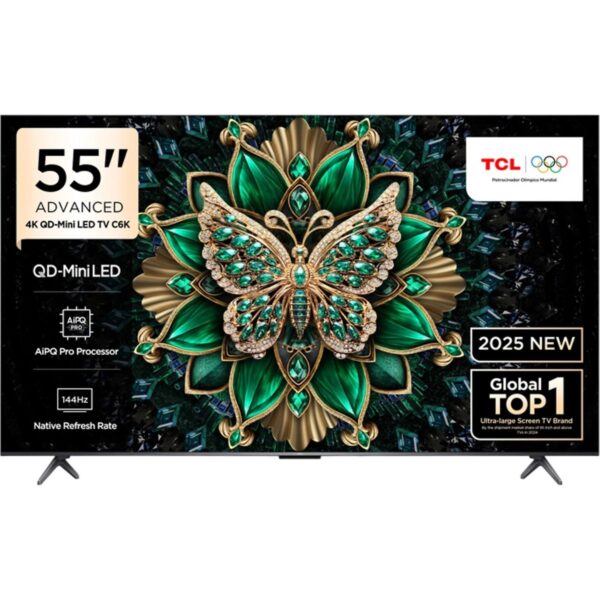 TCL 55C6K 55'' 139 Ekran Uydu Alıcılı 4K Ultra HD MiniLED Google TV