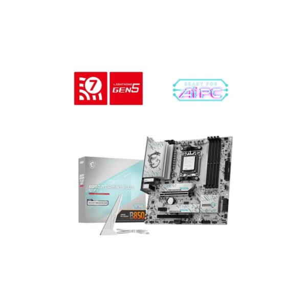 MSI Msı MB B850M Gamıng Plus Wıfı Am5 Ddr5 8200MHZ(OC) HDMI Dp 2x M.2 USB 10GBS 5g Lan Wı-Fı 7 Matx